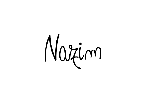 Design your own signature with our free online signature maker. With this signature software, you can create a handwritten (Angelique-Rose-font-FFP) signature for name Nazim. Nazim signature style 5 images and pictures png
