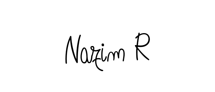 Also You can easily find your signature by using the search form. We will create Nazim R name handwritten signature images for you free of cost using Angelique-Rose-font-FFP sign style. Nazim R signature style 5 images and pictures png
