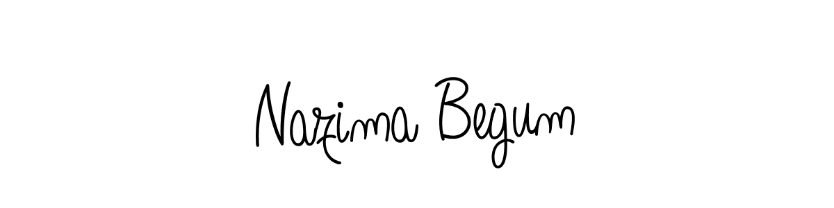 Design your own signature with our free online signature maker. With this signature software, you can create a handwritten (Angelique-Rose-font-FFP) signature for name Nazima Begum. Nazima Begum signature style 5 images and pictures png