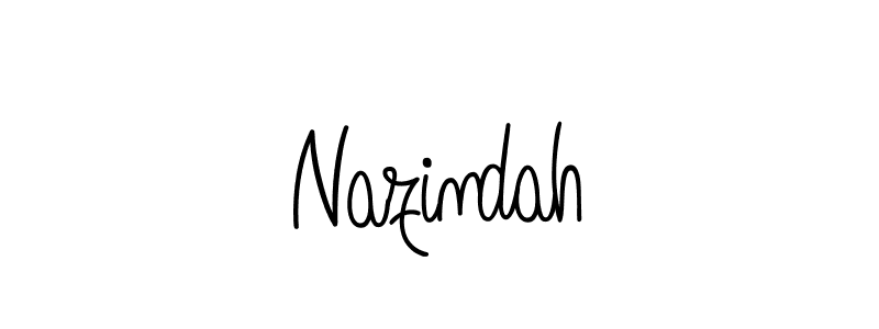 Design your own signature with our free online signature maker. With this signature software, you can create a handwritten (Angelique-Rose-font-FFP) signature for name Nazindah. Nazindah signature style 5 images and pictures png