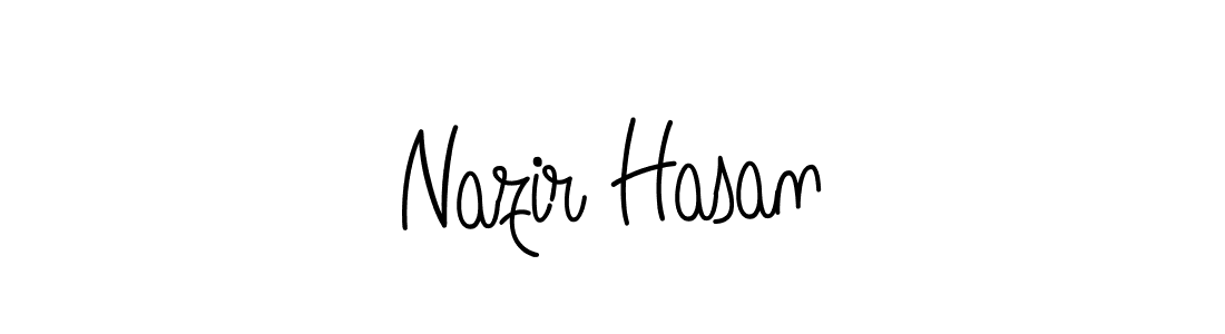 Design your own signature with our free online signature maker. With this signature software, you can create a handwritten (Angelique-Rose-font-FFP) signature for name Nazir Hasan. Nazir Hasan signature style 5 images and pictures png