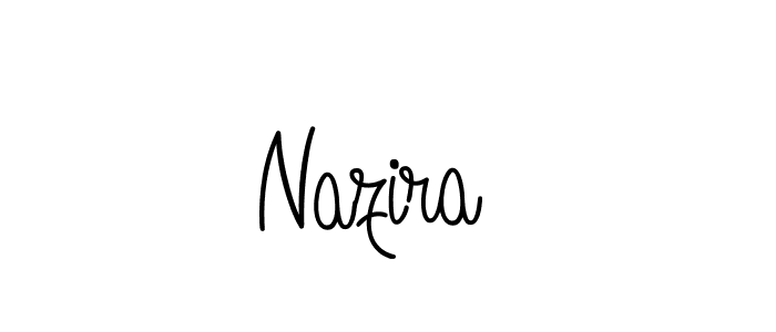 You should practise on your own different ways (Angelique-Rose-font-FFP) to write your name (Nazira ) in signature. don't let someone else do it for you. Nazira  signature style 5 images and pictures png