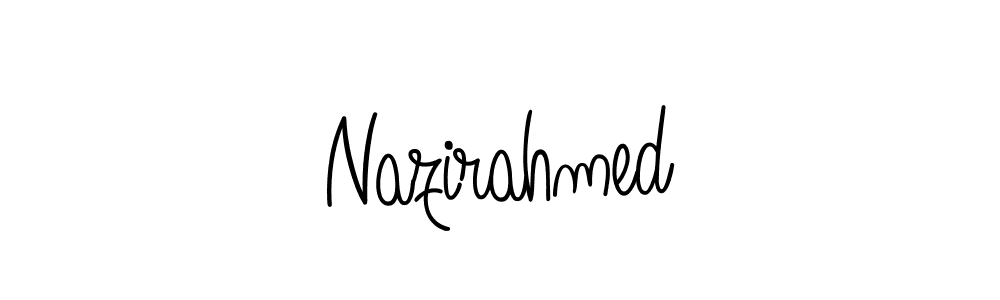 Make a beautiful signature design for name Nazirahmed. With this signature (Angelique-Rose-font-FFP) style, you can create a handwritten signature for free. Nazirahmed signature style 5 images and pictures png