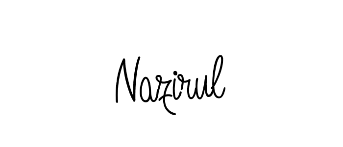 How to make Nazirul signature? Angelique-Rose-font-FFP is a professional autograph style. Create handwritten signature for Nazirul name. Nazirul signature style 5 images and pictures png