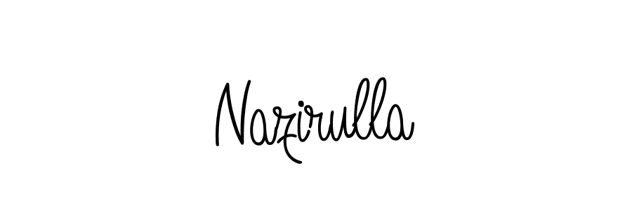 How to make Nazirulla name signature. Use Angelique-Rose-font-FFP style for creating short signs online. This is the latest handwritten sign. Nazirulla signature style 5 images and pictures png