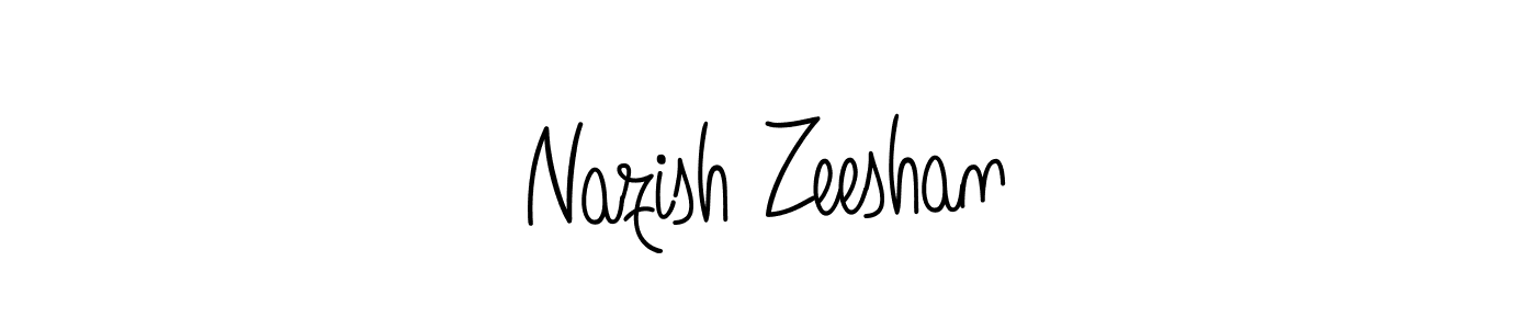 Nazish Zeeshan stylish signature style. Best Handwritten Sign (Angelique-Rose-font-FFP) for my name. Handwritten Signature Collection Ideas for my name Nazish Zeeshan. Nazish Zeeshan signature style 5 images and pictures png