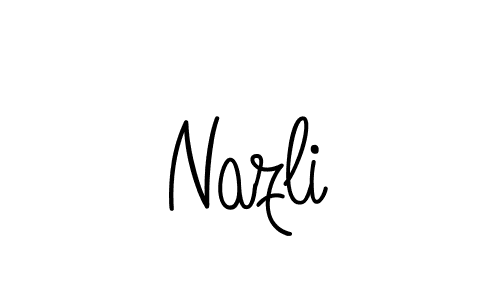 Create a beautiful signature design for name Nazli. With this signature (Angelique-Rose-font-FFP) fonts, you can make a handwritten signature for free. Nazli signature style 5 images and pictures png