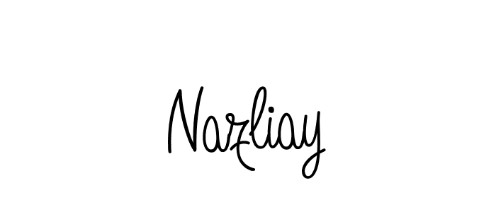 Design your own signature with our free online signature maker. With this signature software, you can create a handwritten (Angelique-Rose-font-FFP) signature for name Nazliay. Nazliay signature style 5 images and pictures png