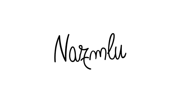 How to make Nazmlu signature? Angelique-Rose-font-FFP is a professional autograph style. Create handwritten signature for Nazmlu name. Nazmlu signature style 5 images and pictures png