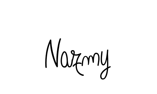 It looks lik you need a new signature style for name Nazmy. Design unique handwritten (Angelique-Rose-font-FFP) signature with our free signature maker in just a few clicks. Nazmy signature style 5 images and pictures png