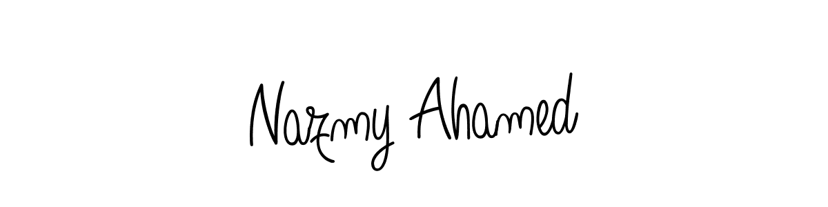 Similarly Angelique-Rose-font-FFP is the best handwritten signature design. Signature creator online .You can use it as an online autograph creator for name Nazmy Ahamed. Nazmy Ahamed signature style 5 images and pictures png
