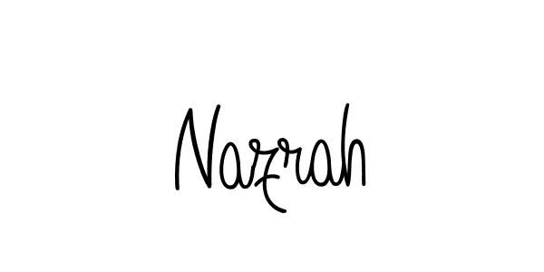 How to make Nazrah name signature. Use Angelique-Rose-font-FFP style for creating short signs online. This is the latest handwritten sign. Nazrah signature style 5 images and pictures png