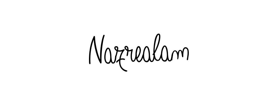 Nazrealam stylish signature style. Best Handwritten Sign (Angelique-Rose-font-FFP) for my name. Handwritten Signature Collection Ideas for my name Nazrealam. Nazrealam signature style 5 images and pictures png