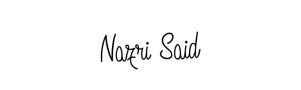How to make Nazri Said signature? Angelique-Rose-font-FFP is a professional autograph style. Create handwritten signature for Nazri Said name. Nazri Said signature style 5 images and pictures png