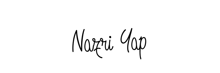 You should practise on your own different ways (Angelique-Rose-font-FFP) to write your name (Nazri Yap) in signature. don't let someone else do it for you. Nazri Yap signature style 5 images and pictures png