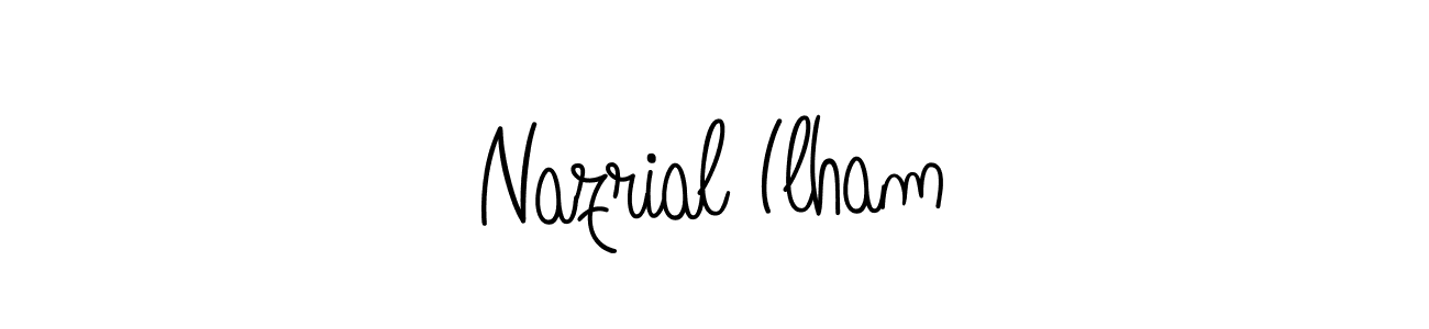 Check out images of Autograph of Nazrial Ilham name. Actor Nazrial Ilham Signature Style. Angelique-Rose-font-FFP is a professional sign style online. Nazrial Ilham signature style 5 images and pictures png