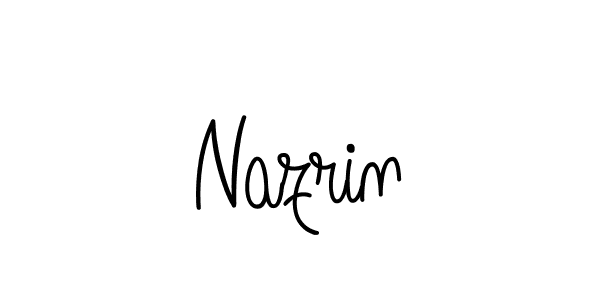 Use a signature maker to create a handwritten signature online. With this signature software, you can design (Angelique-Rose-font-FFP) your own signature for name Nazrin. Nazrin signature style 5 images and pictures png