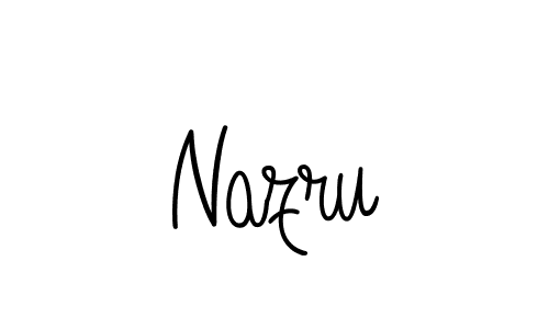 Nazru stylish signature style. Best Handwritten Sign (Angelique-Rose-font-FFP) for my name. Handwritten Signature Collection Ideas for my name Nazru. Nazru signature style 5 images and pictures png