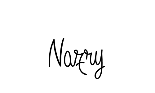 Create a beautiful signature design for name Nazry. With this signature (Angelique-Rose-font-FFP) fonts, you can make a handwritten signature for free. Nazry signature style 5 images and pictures png