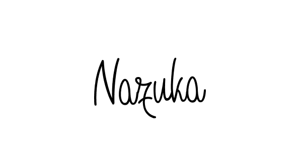 Nazuka stylish signature style. Best Handwritten Sign (Angelique-Rose-font-FFP) for my name. Handwritten Signature Collection Ideas for my name Nazuka. Nazuka signature style 5 images and pictures png