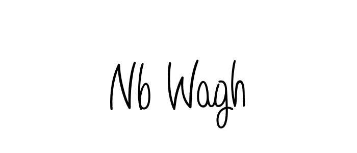 Create a beautiful signature design for name Nb Wagh. With this signature (Angelique-Rose-font-FFP) fonts, you can make a handwritten signature for free. Nb Wagh signature style 5 images and pictures png