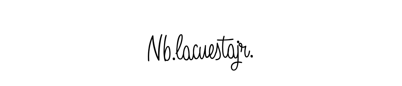 Design your own signature with our free online signature maker. With this signature software, you can create a handwritten (Angelique-Rose-font-FFP) signature for name Nb.lacuestajr.. Nb.lacuestajr. signature style 5 images and pictures png