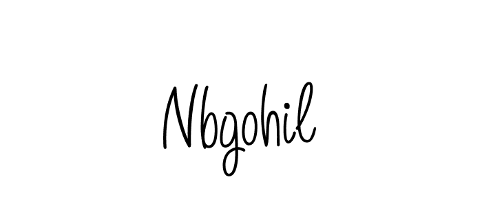 Use a signature maker to create a handwritten signature online. With this signature software, you can design (Angelique-Rose-font-FFP) your own signature for name Nbgohil. Nbgohil signature style 5 images and pictures png