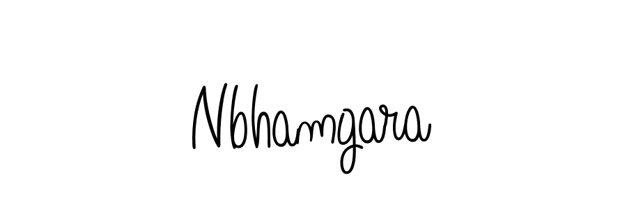 You should practise on your own different ways (Angelique-Rose-font-FFP) to write your name (Nbhamgara) in signature. don't let someone else do it for you. Nbhamgara signature style 5 images and pictures png