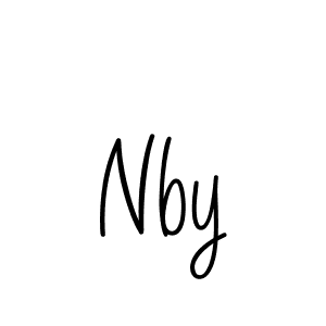 You should practise on your own different ways (Angelique-Rose-font-FFP) to write your name (Nby) in signature. don't let someone else do it for you. Nby signature style 5 images and pictures png