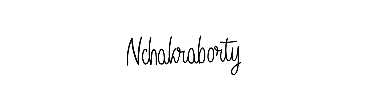 Make a beautiful signature design for name Nchakraborty. With this signature (Angelique-Rose-font-FFP) style, you can create a handwritten signature for free. Nchakraborty signature style 5 images and pictures png