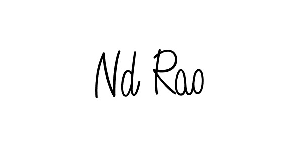 The best way (Angelique-Rose-font-FFP) to make a short signature is to pick only two or three words in your name. The name Nd Rao include a total of six letters. For converting this name. Nd Rao signature style 5 images and pictures png