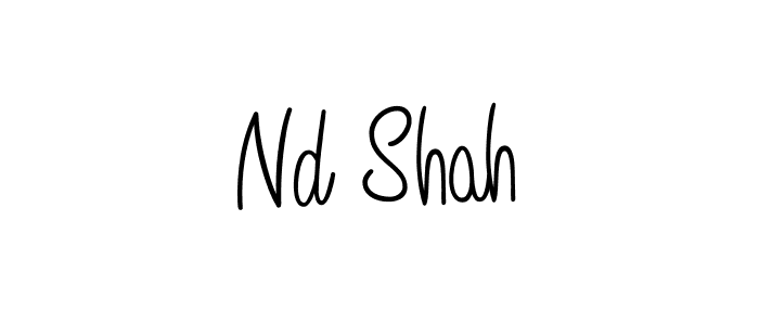 Use a signature maker to create a handwritten signature online. With this signature software, you can design (Angelique-Rose-font-FFP) your own signature for name Nd Shah. Nd Shah signature style 5 images and pictures png