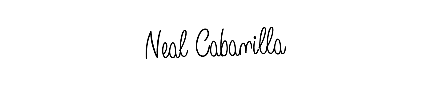 The best way (Angelique-Rose-font-FFP) to make a short signature is to pick only two or three words in your name. The name Neal Cabanilla include a total of six letters. For converting this name. Neal Cabanilla signature style 5 images and pictures png
