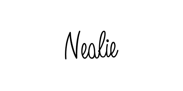 The best way (Angelique-Rose-font-FFP) to make a short signature is to pick only two or three words in your name. The name Nealie include a total of six letters. For converting this name. Nealie signature style 5 images and pictures png