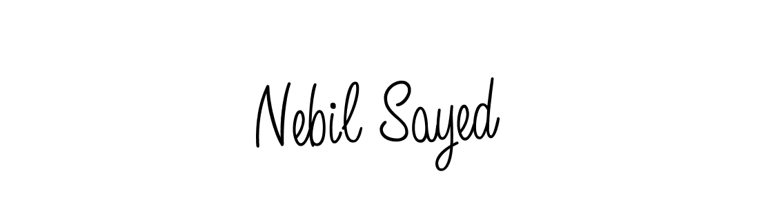 Use a signature maker to create a handwritten signature online. With this signature software, you can design (Angelique-Rose-font-FFP) your own signature for name Nebil Sayed. Nebil Sayed signature style 5 images and pictures png