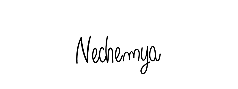 How to make Nechemya signature? Angelique-Rose-font-FFP is a professional autograph style. Create handwritten signature for Nechemya name. Nechemya signature style 5 images and pictures png