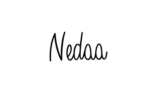 How to make Nedaa name signature. Use Angelique-Rose-font-FFP style for creating short signs online. This is the latest handwritten sign. Nedaa signature style 5 images and pictures png