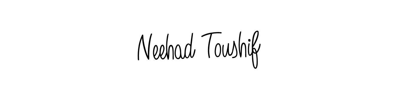 Use a signature maker to create a handwritten signature online. With this signature software, you can design (Angelique-Rose-font-FFP) your own signature for name Neehad Toushif. Neehad Toushif signature style 5 images and pictures png