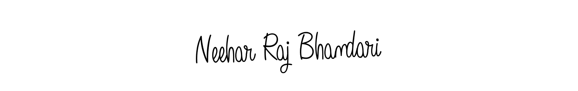 Also we have Neehar Raj Bhandari name is the best signature style. Create professional handwritten signature collection using Angelique-Rose-font-FFP autograph style. Neehar Raj Bhandari signature style 5 images and pictures png
