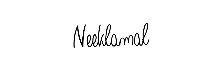 You should practise on your own different ways (Angelique-Rose-font-FFP) to write your name (Neeklamal) in signature. don't let someone else do it for you. Neeklamal signature style 5 images and pictures png
