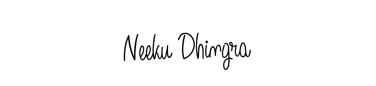 Design your own signature with our free online signature maker. With this signature software, you can create a handwritten (Angelique-Rose-font-FFP) signature for name Neeku Dhingra. Neeku Dhingra signature style 5 images and pictures png