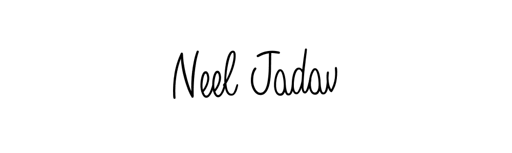 Neel Jadav stylish signature style. Best Handwritten Sign (Angelique-Rose-font-FFP) for my name. Handwritten Signature Collection Ideas for my name Neel Jadav. Neel Jadav signature style 5 images and pictures png