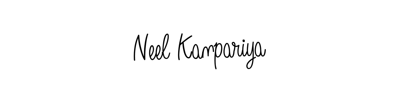 Make a beautiful signature design for name Neel Kanpariya. With this signature (Angelique-Rose-font-FFP) style, you can create a handwritten signature for free. Neel Kanpariya signature style 5 images and pictures png