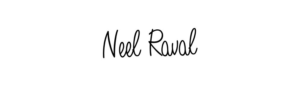 Neel Raval stylish signature style. Best Handwritten Sign (Angelique-Rose-font-FFP) for my name. Handwritten Signature Collection Ideas for my name Neel Raval. Neel Raval signature style 5 images and pictures png