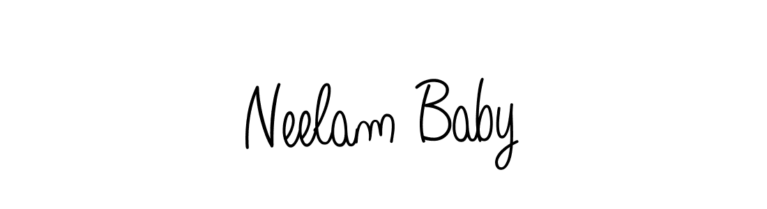 The best way (Angelique-Rose-font-FFP) to make a short signature is to pick only two or three words in your name. The name Neelam Baby include a total of six letters. For converting this name. Neelam Baby signature style 5 images and pictures png