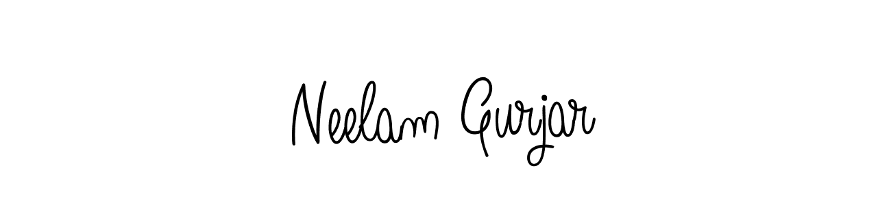 Use a signature maker to create a handwritten signature online. With this signature software, you can design (Angelique-Rose-font-FFP) your own signature for name Neelam Gurjar. Neelam Gurjar signature style 5 images and pictures png