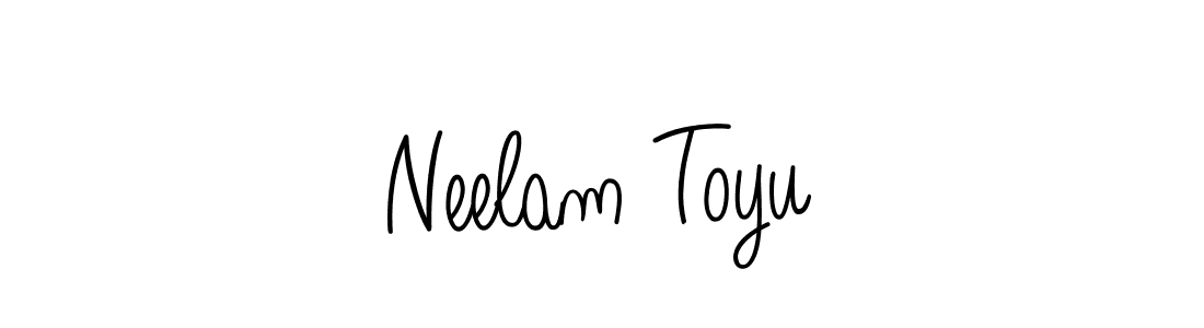 if you are searching for the best signature style for your name Neelam Toyu. so please give up your signature search. here we have designed multiple signature styles  using Angelique-Rose-font-FFP. Neelam Toyu signature style 5 images and pictures png