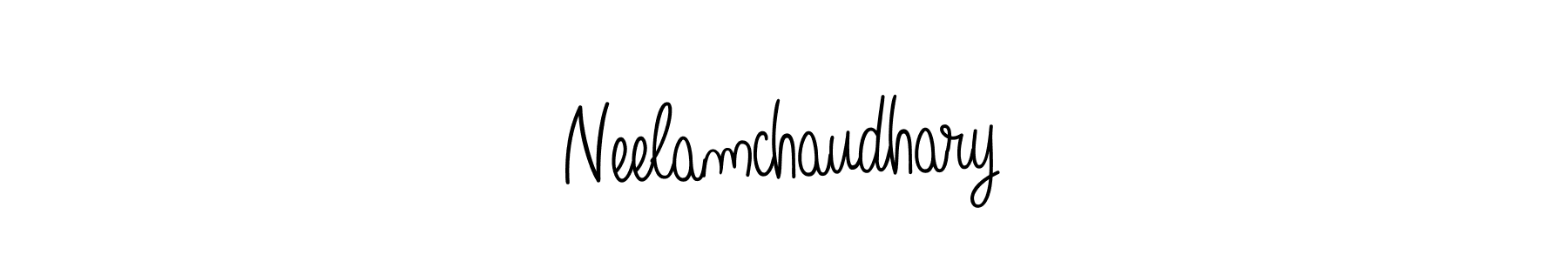 Create a beautiful signature design for name Neelamchaudhary♠. With this signature (Angelique-Rose-font-FFP) fonts, you can make a handwritten signature for free. Neelamchaudhary♠ signature style 5 images and pictures png