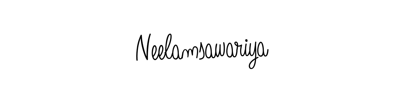Design your own signature with our free online signature maker. With this signature software, you can create a handwritten (Angelique-Rose-font-FFP) signature for name Neelamsawariya. Neelamsawariya signature style 5 images and pictures png