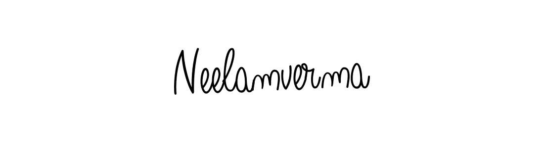 Neelamverma stylish signature style. Best Handwritten Sign (Angelique-Rose-font-FFP) for my name. Handwritten Signature Collection Ideas for my name Neelamverma. Neelamverma signature style 5 images and pictures png